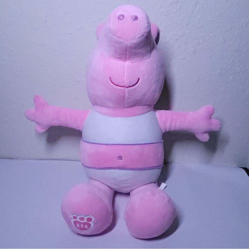 Build A Bear Peppa Pig Pink Stuffed Animal Plush BABW HTF